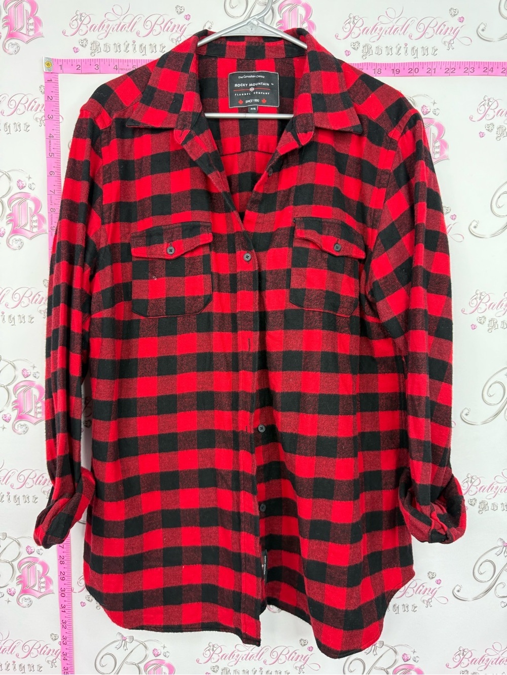 Rocky Mountain Red & Black Buffalo Plaid Flannel Shirt